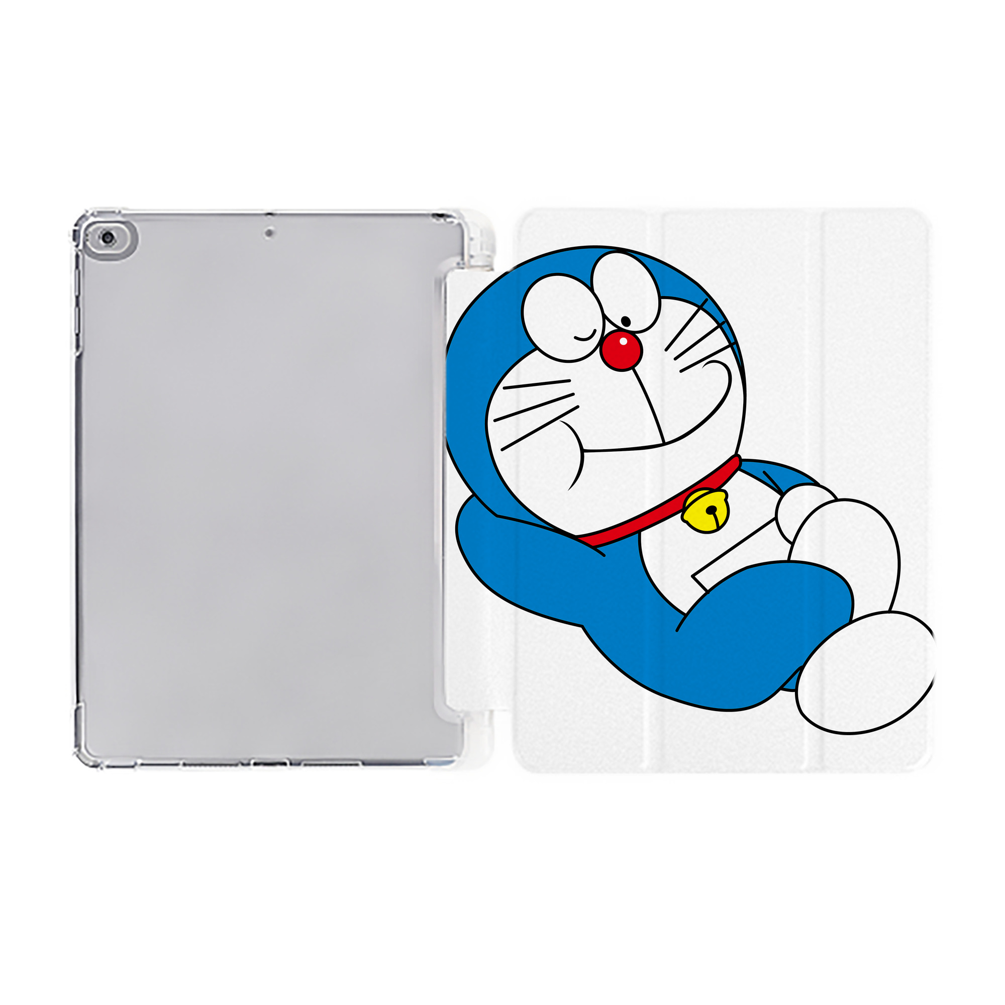 （画像用） ドラえもん Doraemon IPad ケース ペン収納付き 三つ折りスタンド PUレザー×シリコン 対応機種9.5/10.5/10.9インチ